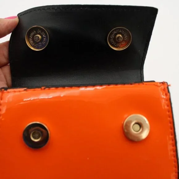 SHEIN Mini Patent Handbag – Orange & Black - Picture 4 of 7